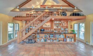 Sanctuary House — Library Loft (Single Pallet Bed)